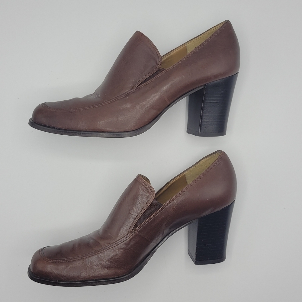 Etienne Aigner all leather upper sterling heels size 5 1/2 M - Picture 13 of 14